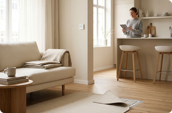 Estrich fräsen für Fußbodenheizung