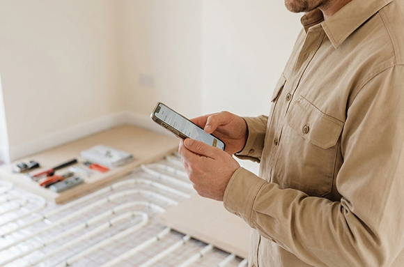 Estrich fräsen für Fußbodenheizung